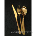 Dishwasher safe Gold Coating Flatware set Nice Wedding Cutlery